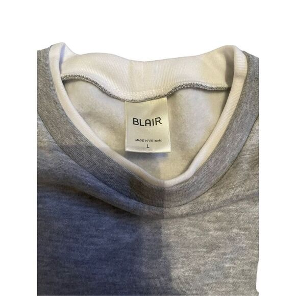 Blair Women's Embroidered Crewneck Long Sleeve Pullover Sweatshirt Gray Large - Picture 3 of 13